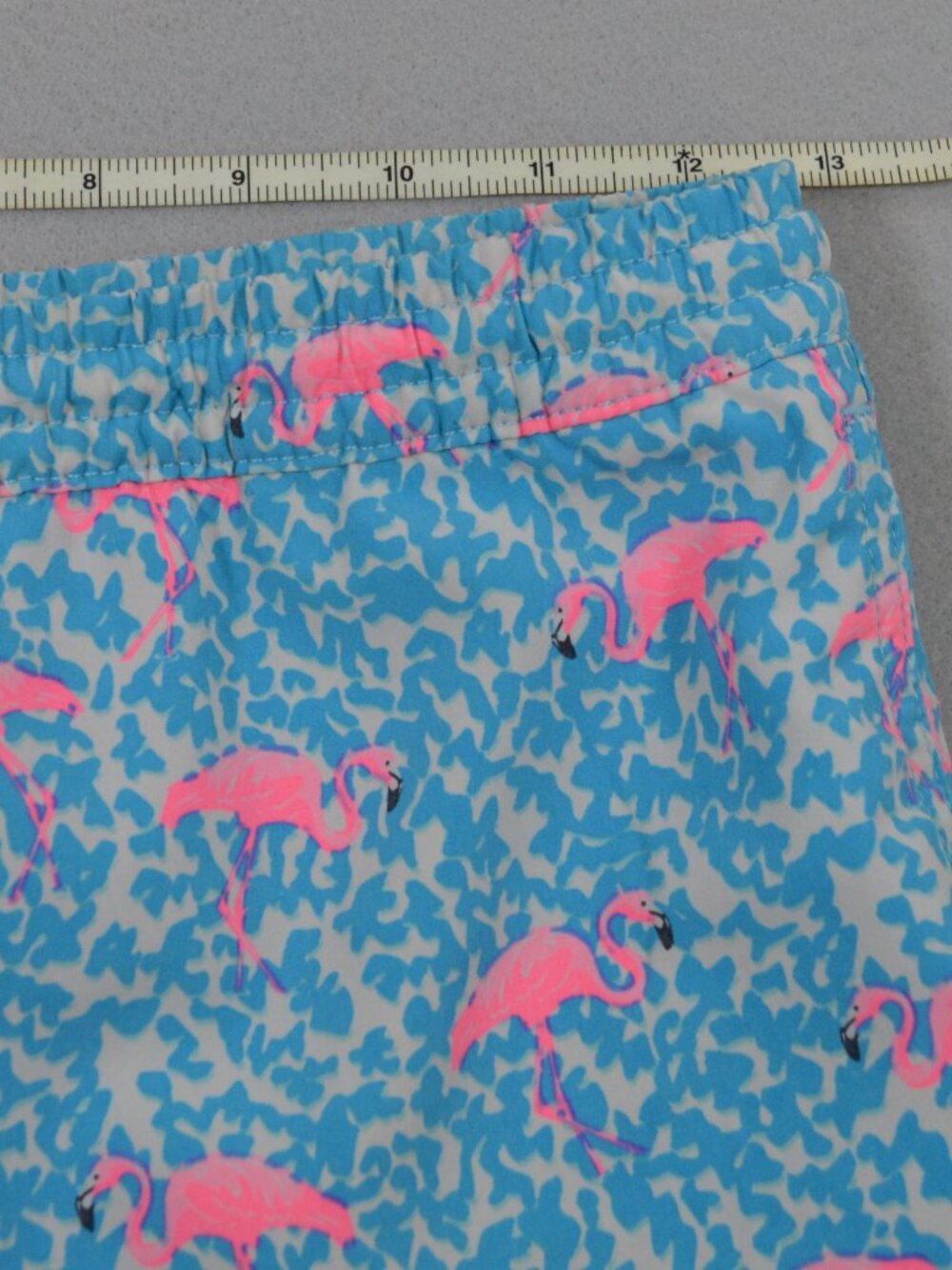 Chubbies Youth Medium Flamingo Swim Trunks Boys 10 12 Blue Pink Lined Beach Shor - Picture 3 of 15